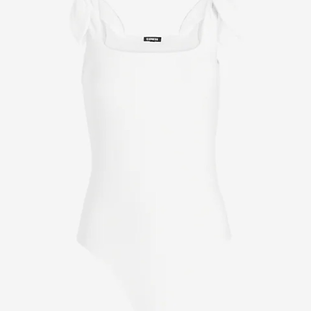 Express Women's Tie strap square neck thong Bodysuit